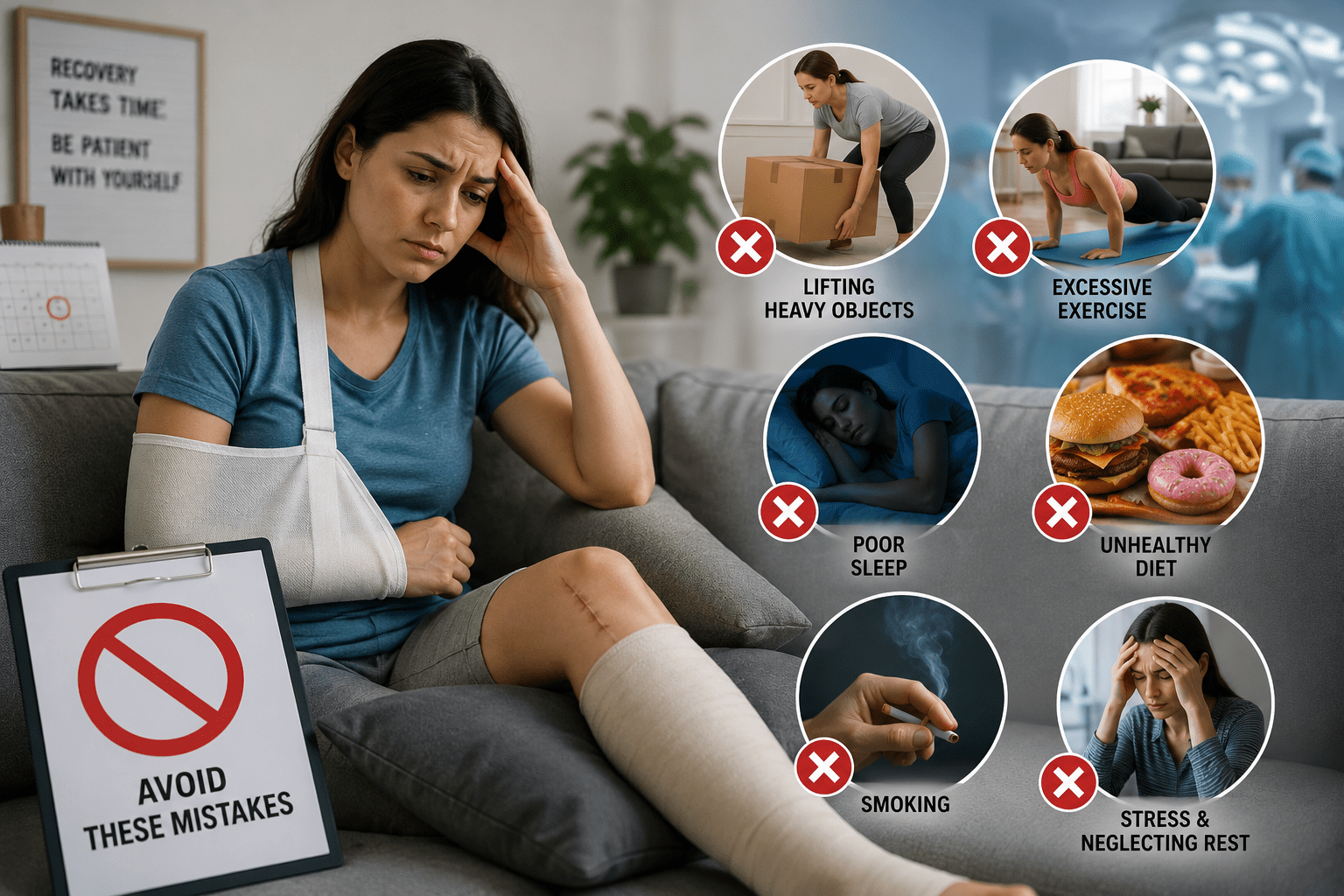 Common Recovery Mistakes to Avoid After Surgery